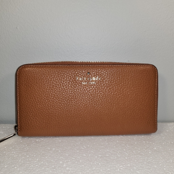 kate spade Handbags - Kate Spade Authentic Large Continental Wallet, full zip Pebbled leather